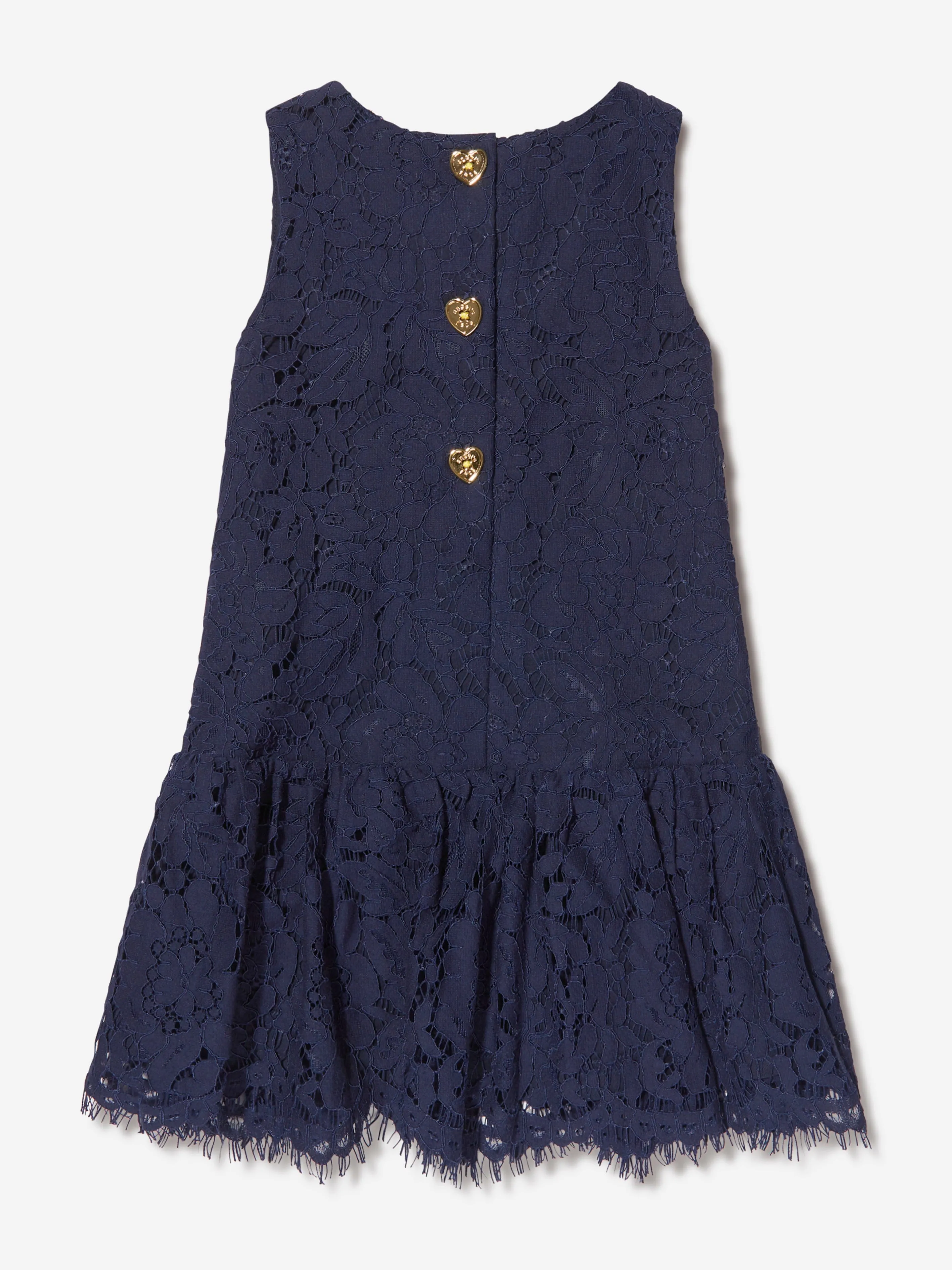 Angels Face Girls Sleeveless Lace Nel Dress in Navy