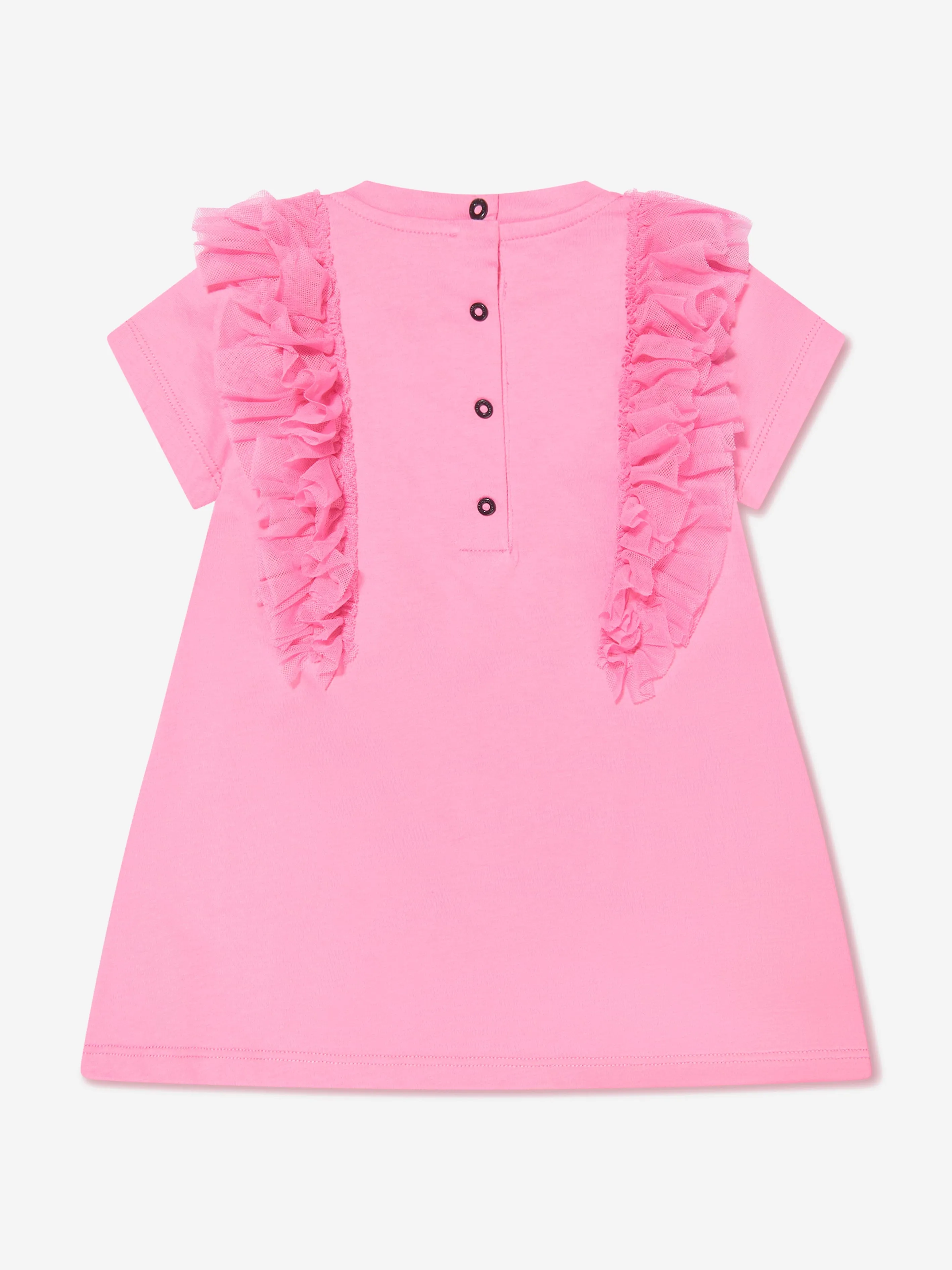 Balmain Baby Girls Ruffle Jersey Dress in Pink