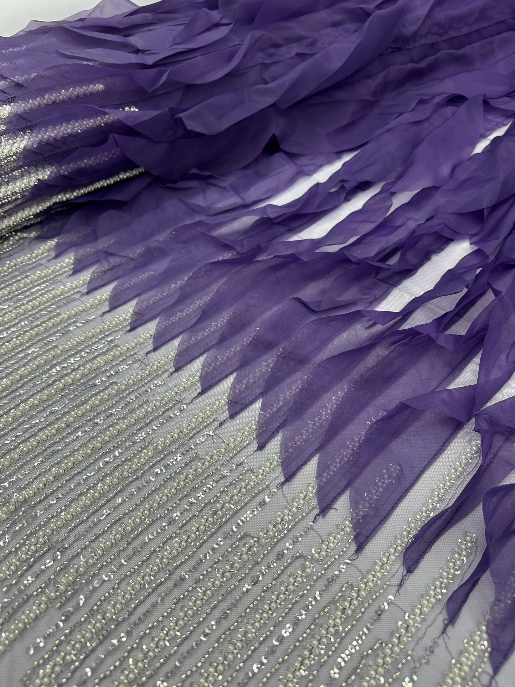 Beaded Frill - Purple