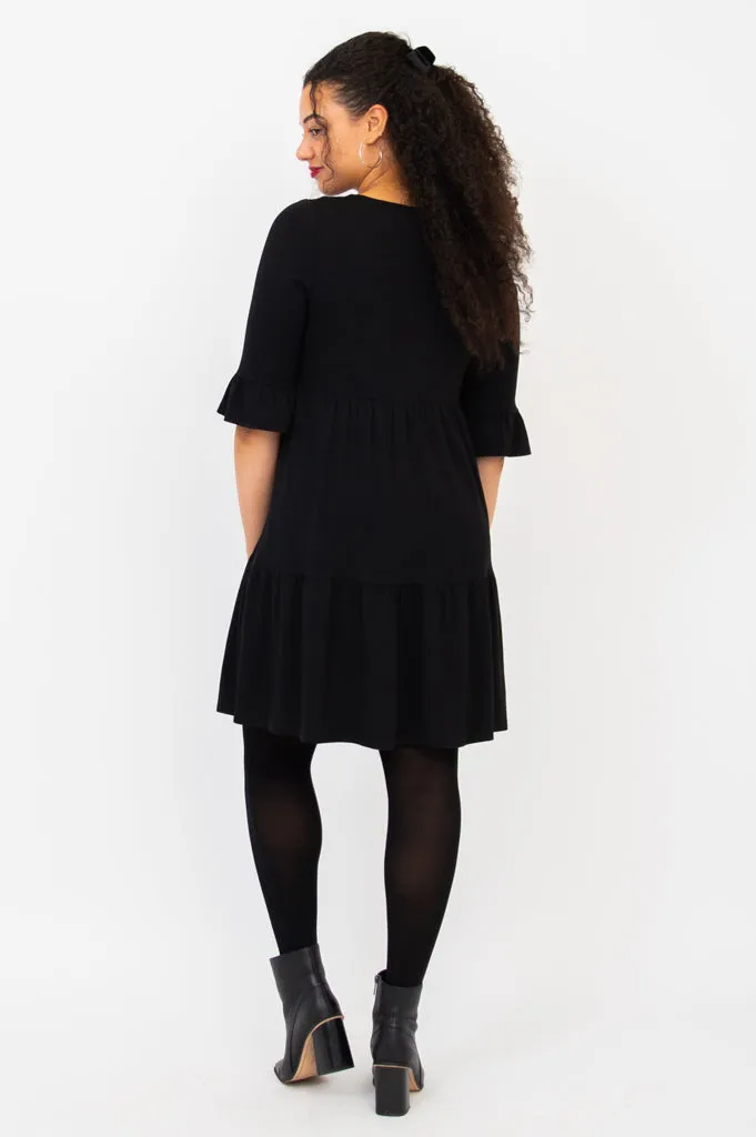 Bernadette Dress, Black, Bamboo