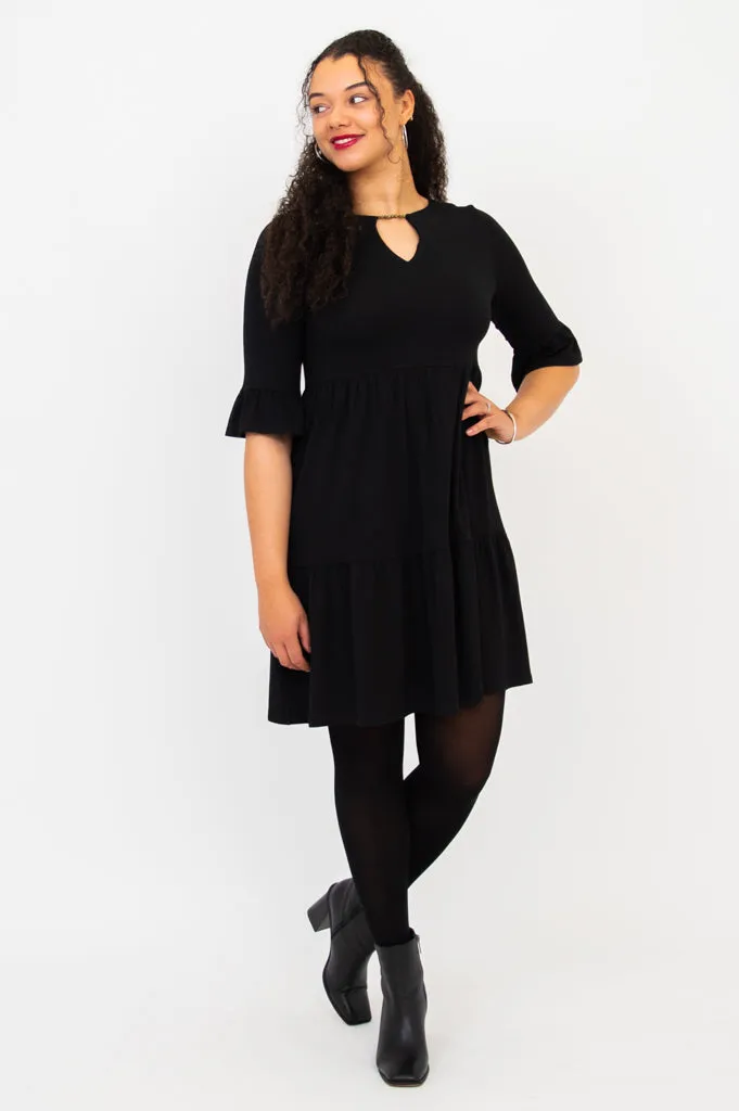 Bernadette Dress, Black, Bamboo