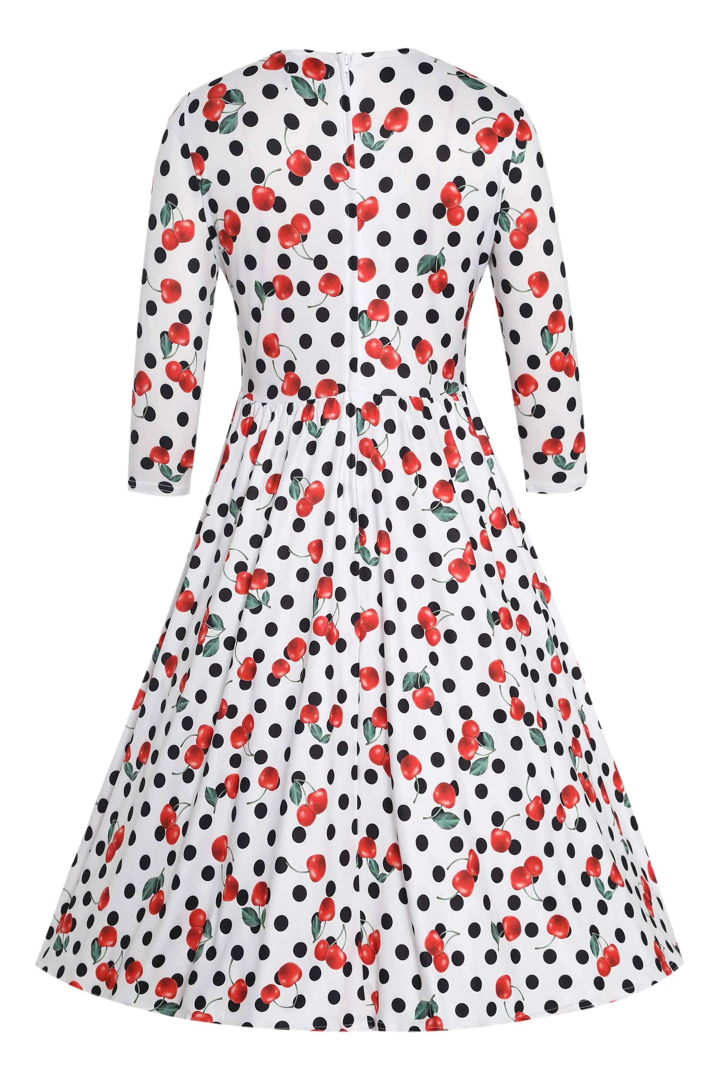 Billie Rockabilly Cherry Polka Dot Dress