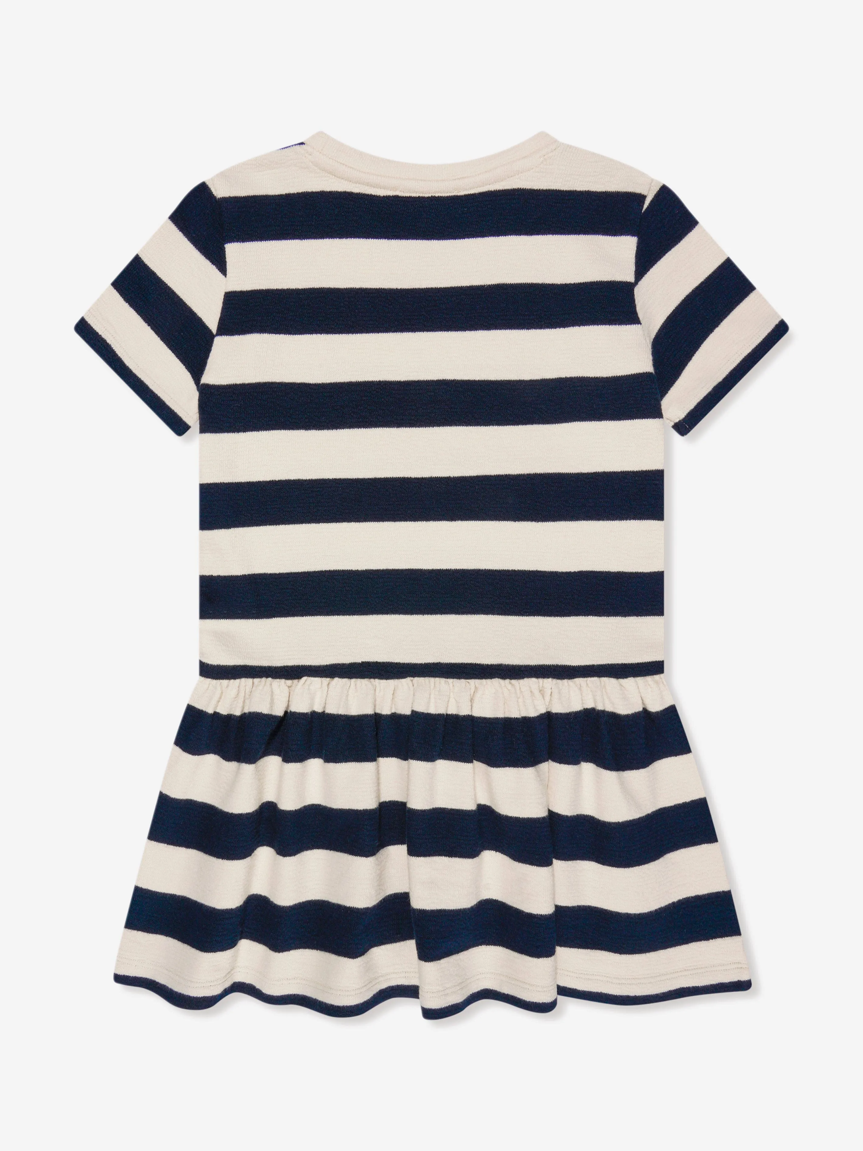 Bonpoint Girls Striped Amaia Dress in Navy