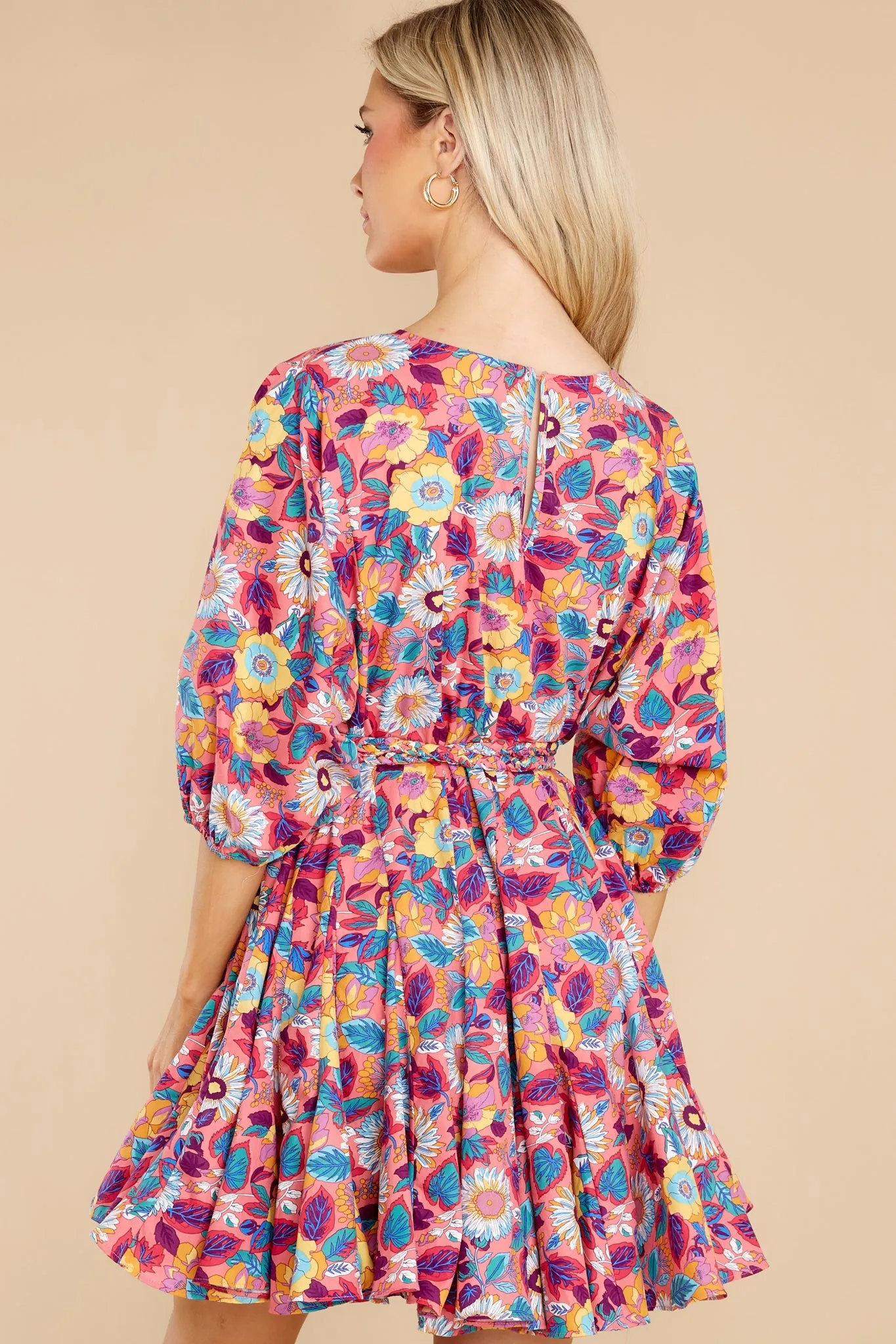 Bring Me Wildflowers Pink Floral Print Dress