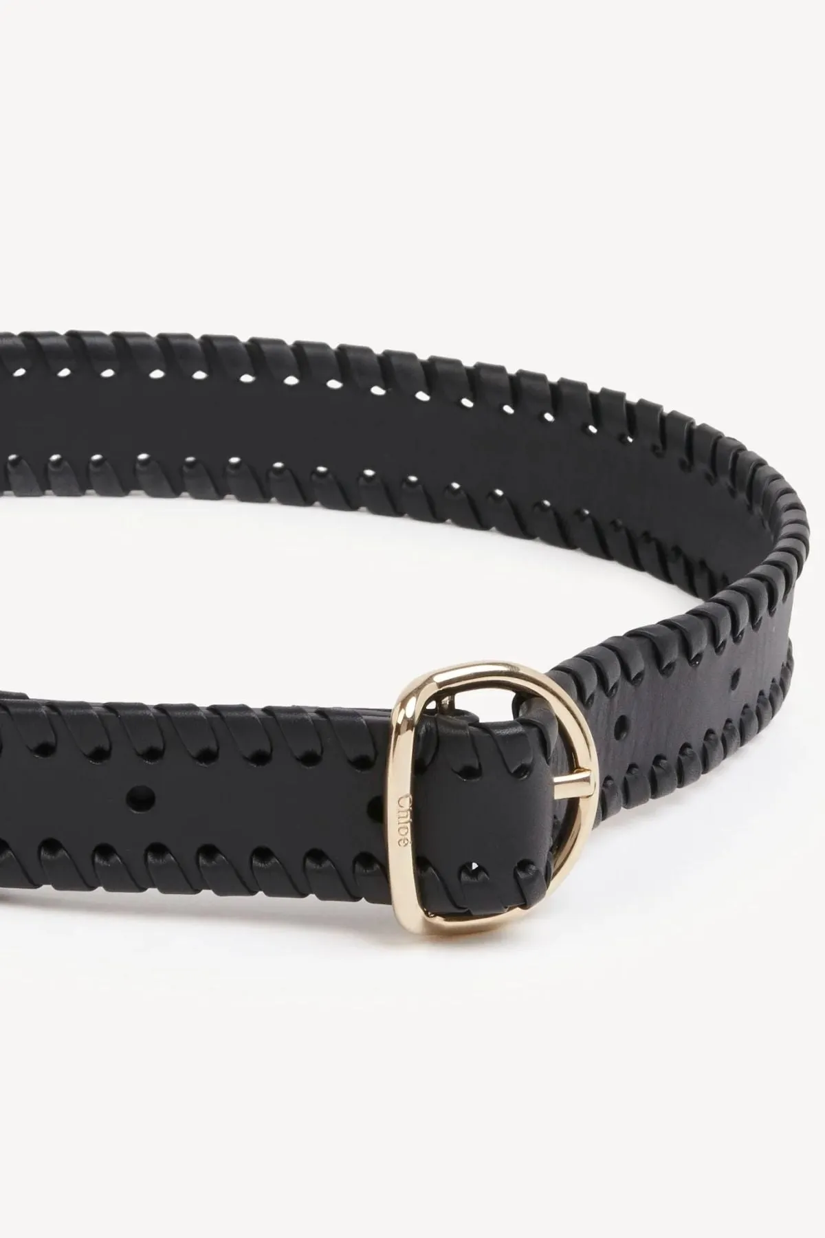 Chloé Mony Leather Belt - Black