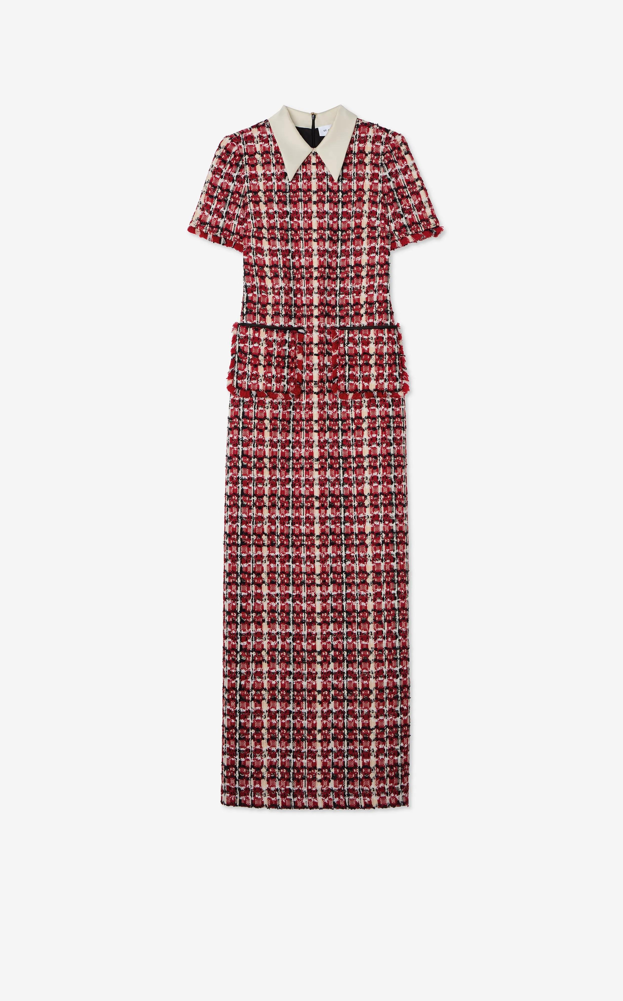 Collared Soft Plaid Gown