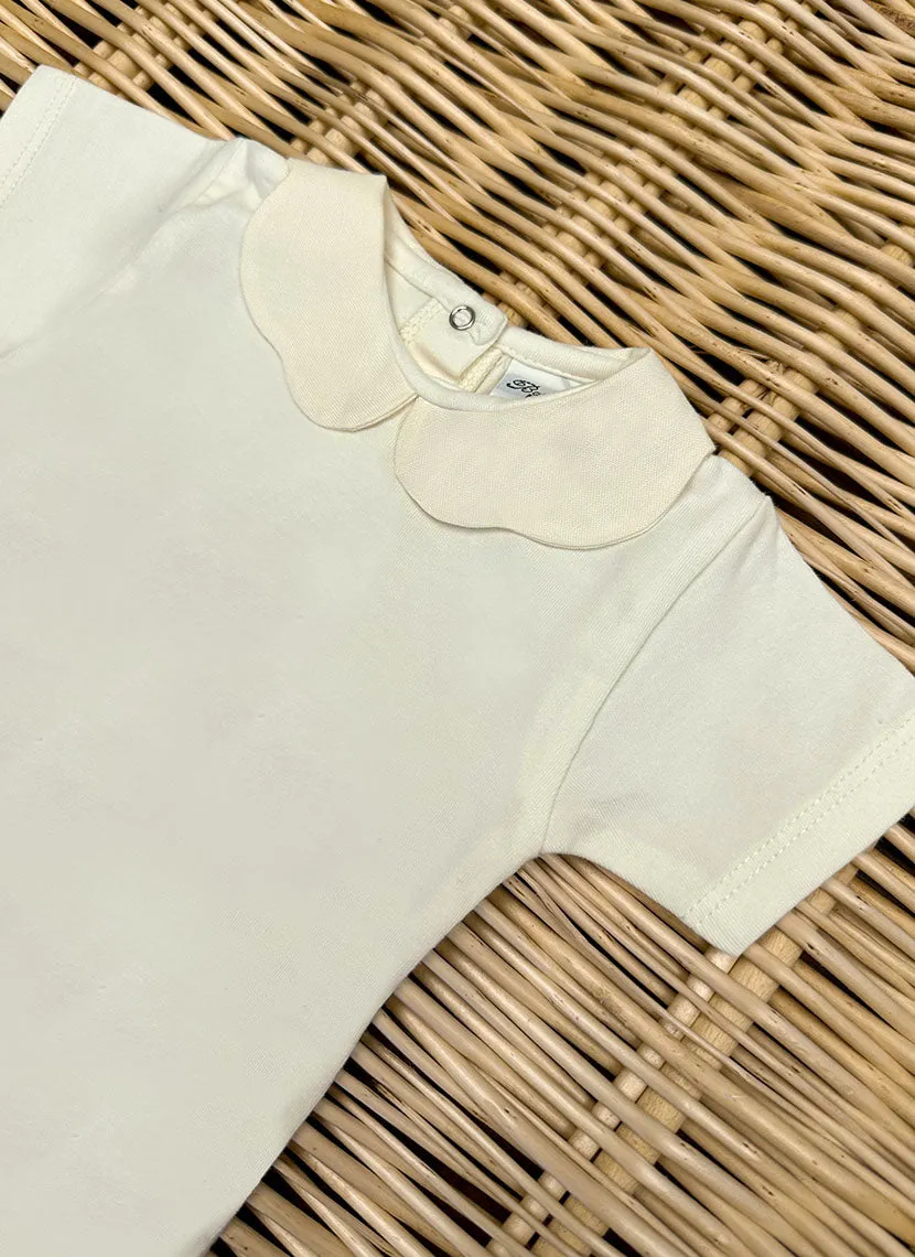 Cream Rouche Bodysuit