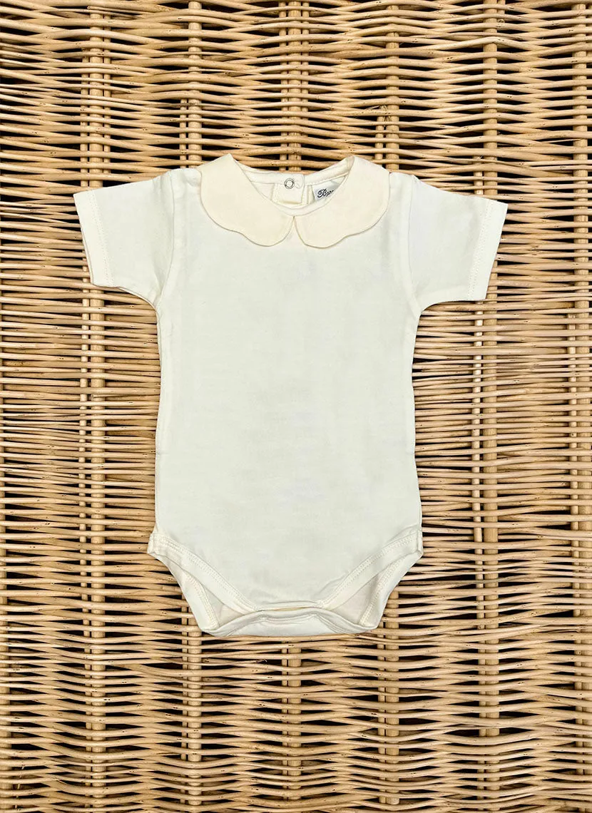 Cream Rouche Bodysuit