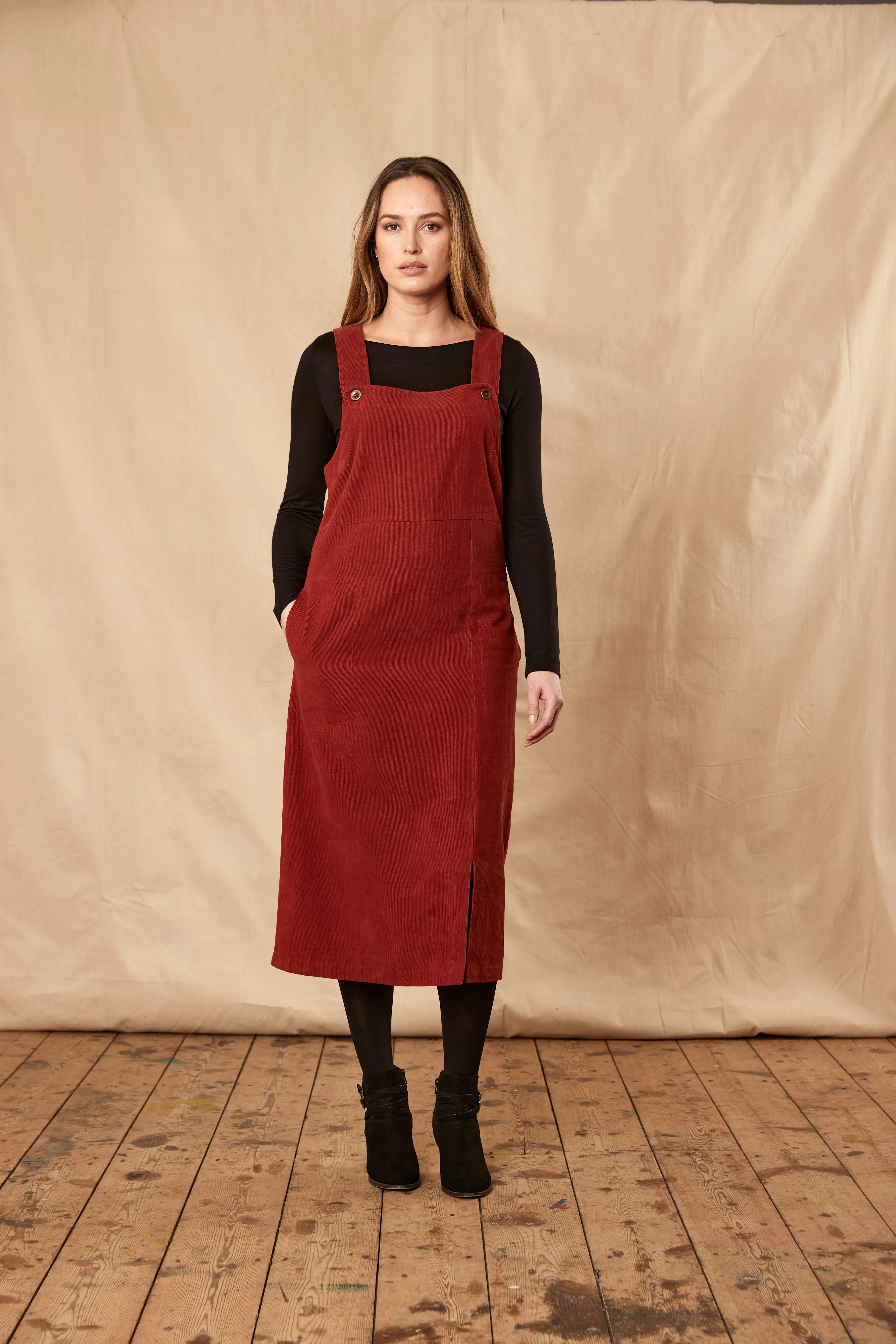 Dungarees Dress with Split