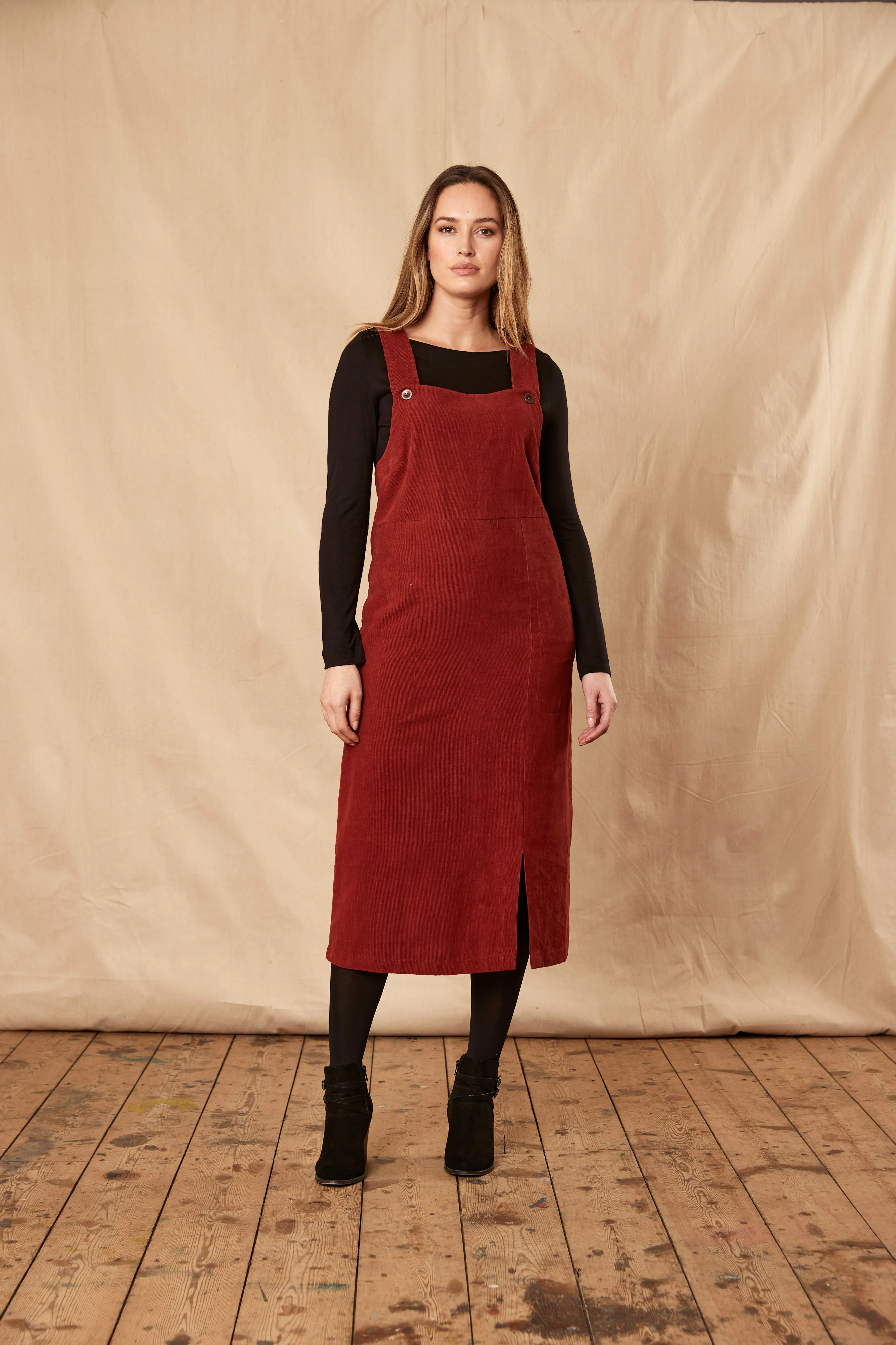 Dungarees Dress with Split