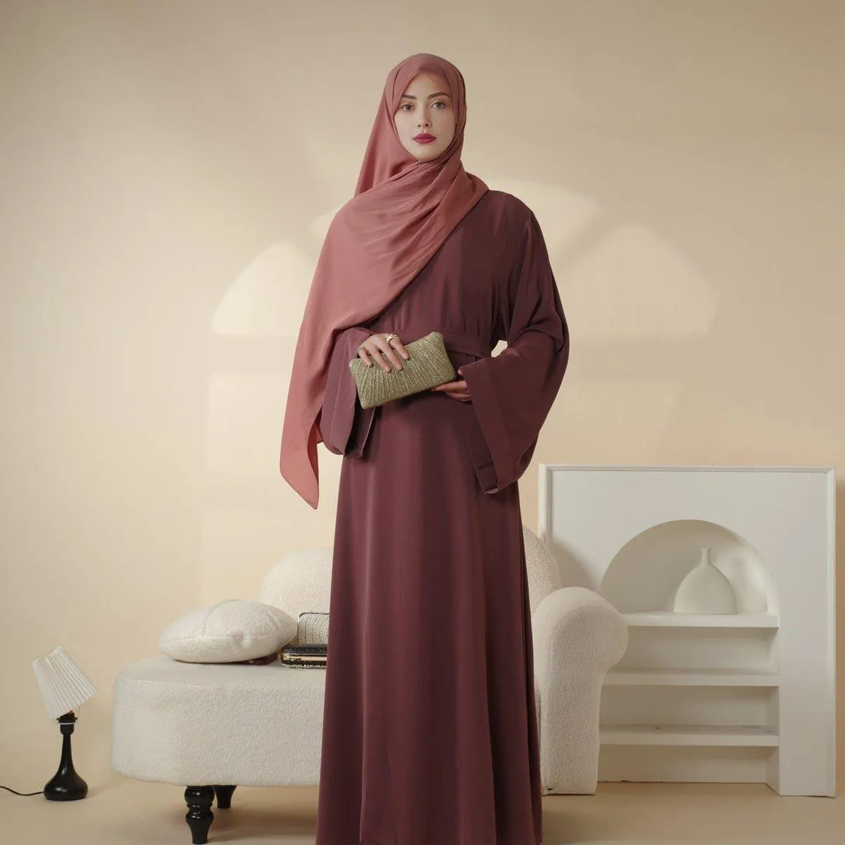 Essential Soft Nidha Plain Abaya (MA005)