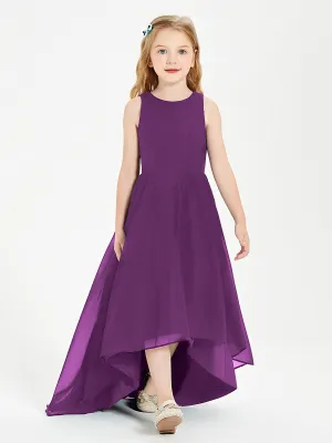 Exquisite Asymmetrical Junior Bridesmaid Dresses Scoop Neck Grape