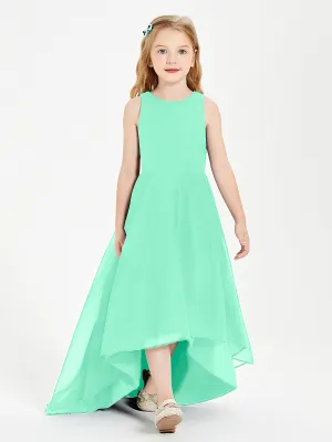 Exquisite Asymmetrical Junior Bridesmaid Dresses Scoop Neck Turquoise