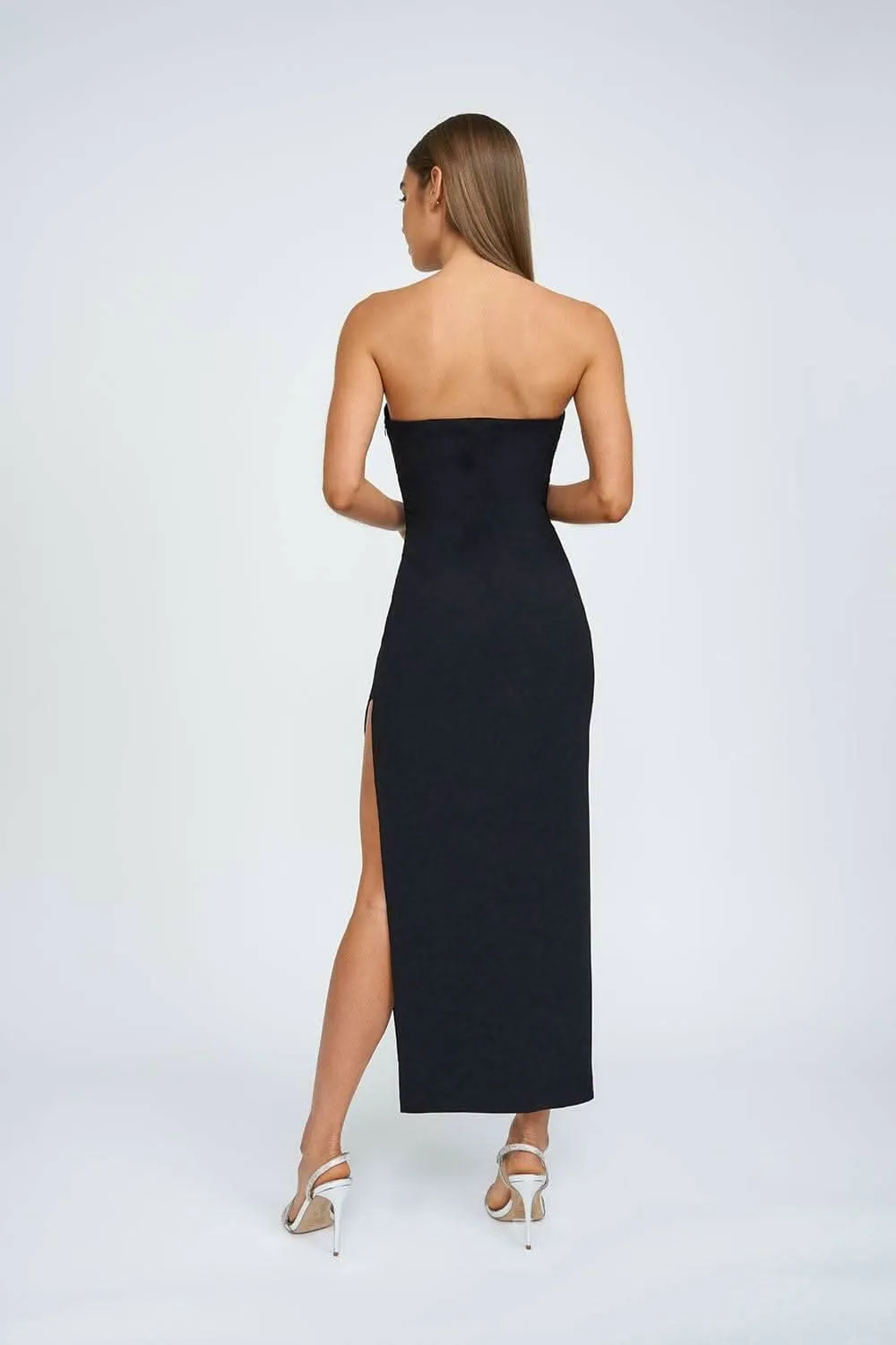 Ginny Scoop Split Midi Dress