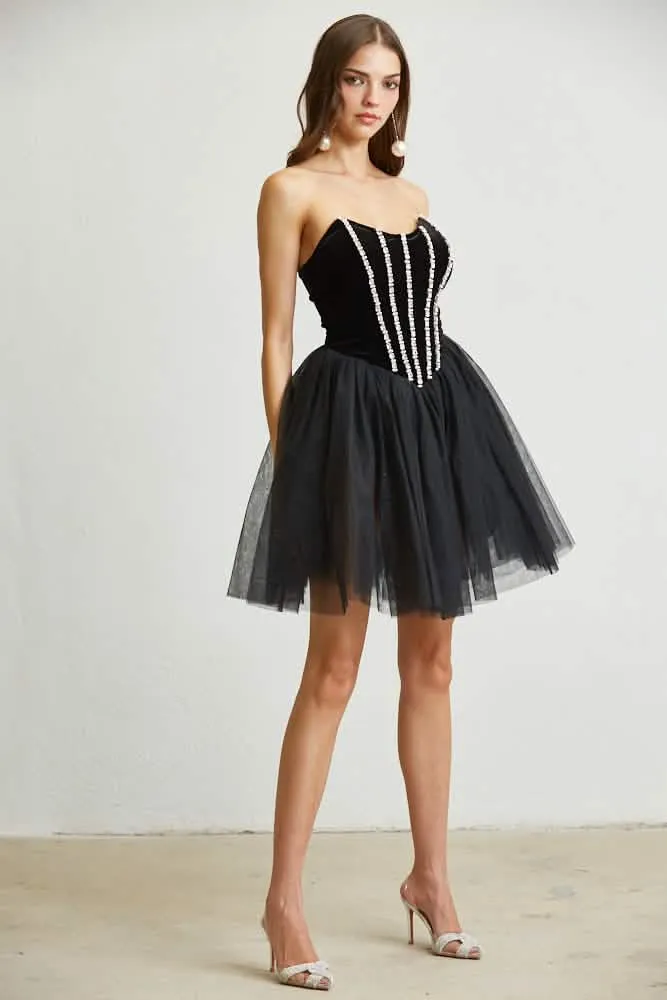 Glamorous Ballerina Velvet Dress