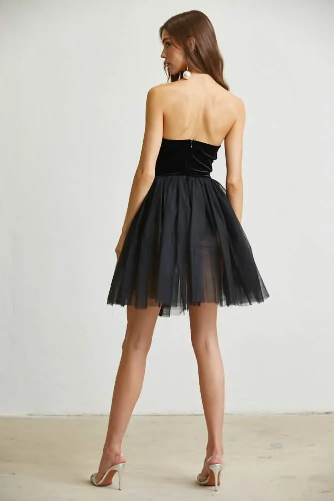 Glamorous Ballerina Velvet Dress