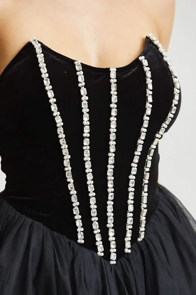 Glamorous Ballerina Velvet Dress