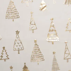 Holiday Organza Foil - Christmas tree - White / Gold