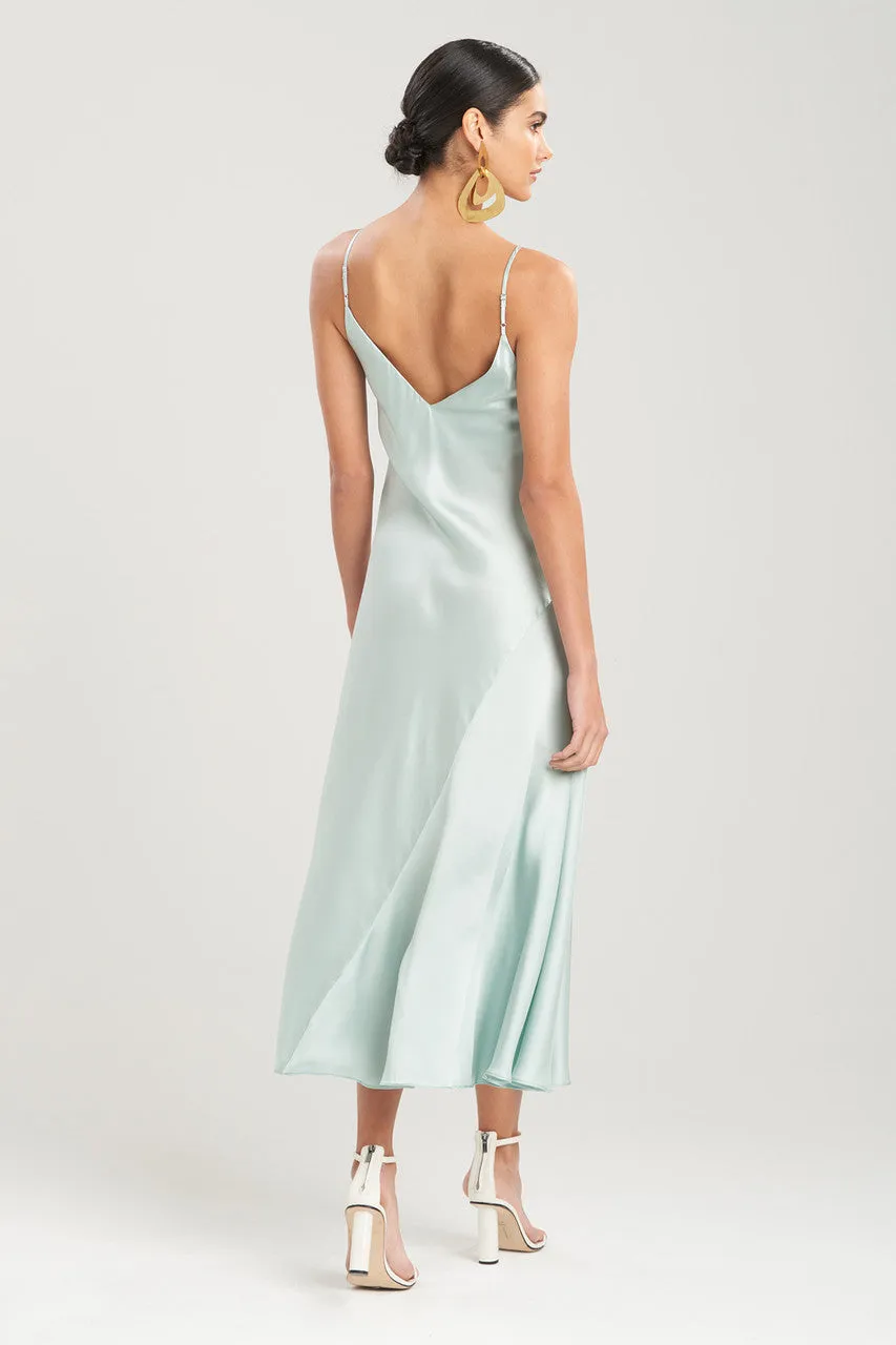 Key Essentials Silk Flounce Gown