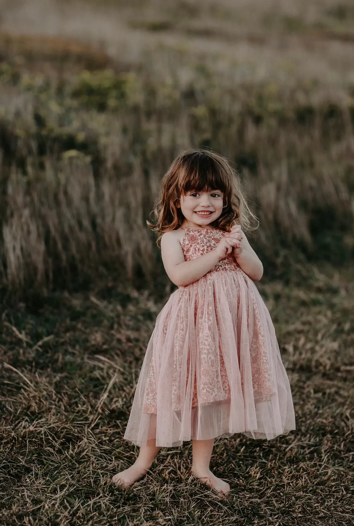 Linen and Tulle Dress - Bloom