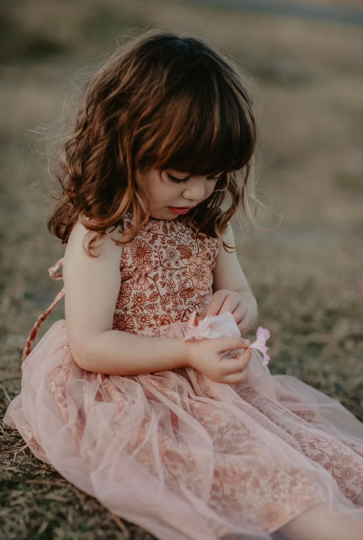 Linen and Tulle Dress - Bloom