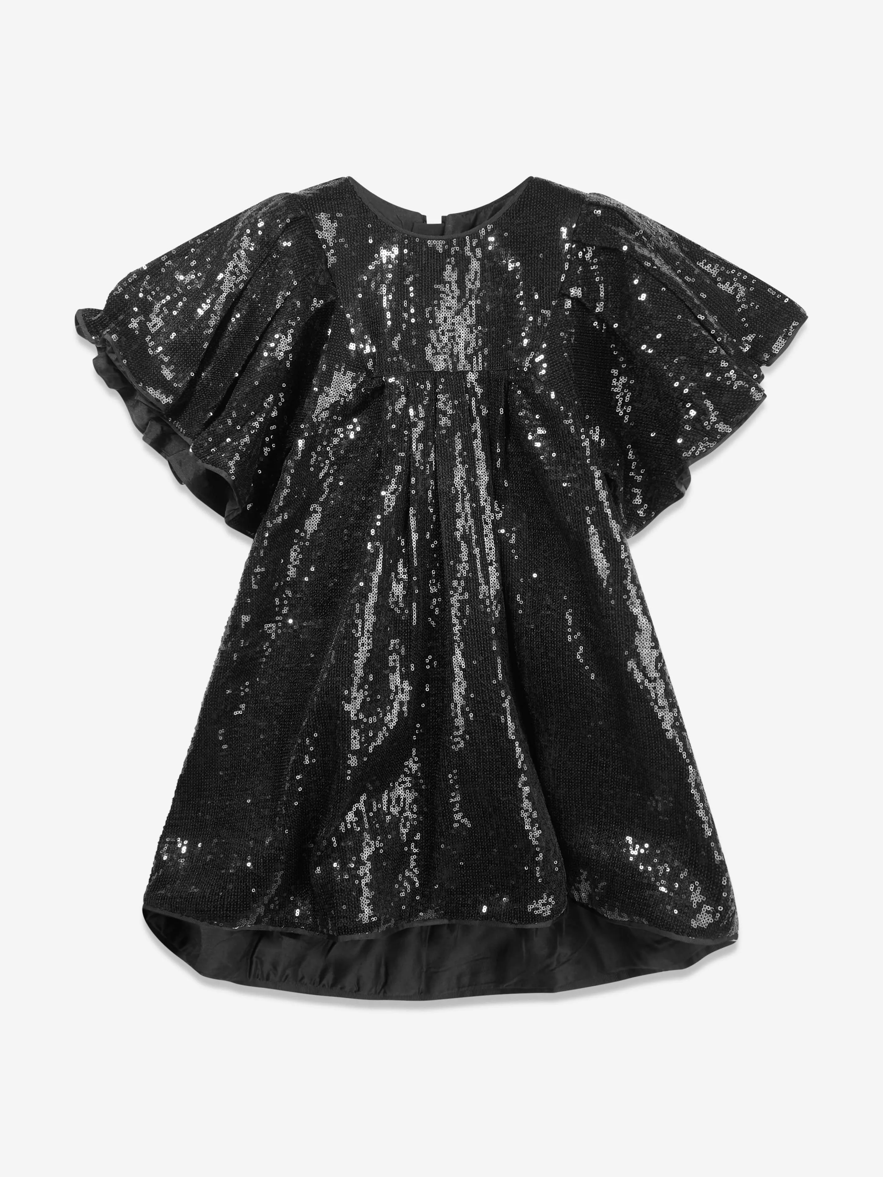 MARC JACOBS Girls Sequinned Occasion Dress in Black