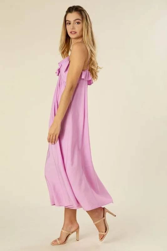 Maxi dress with ruffles *Online Only*