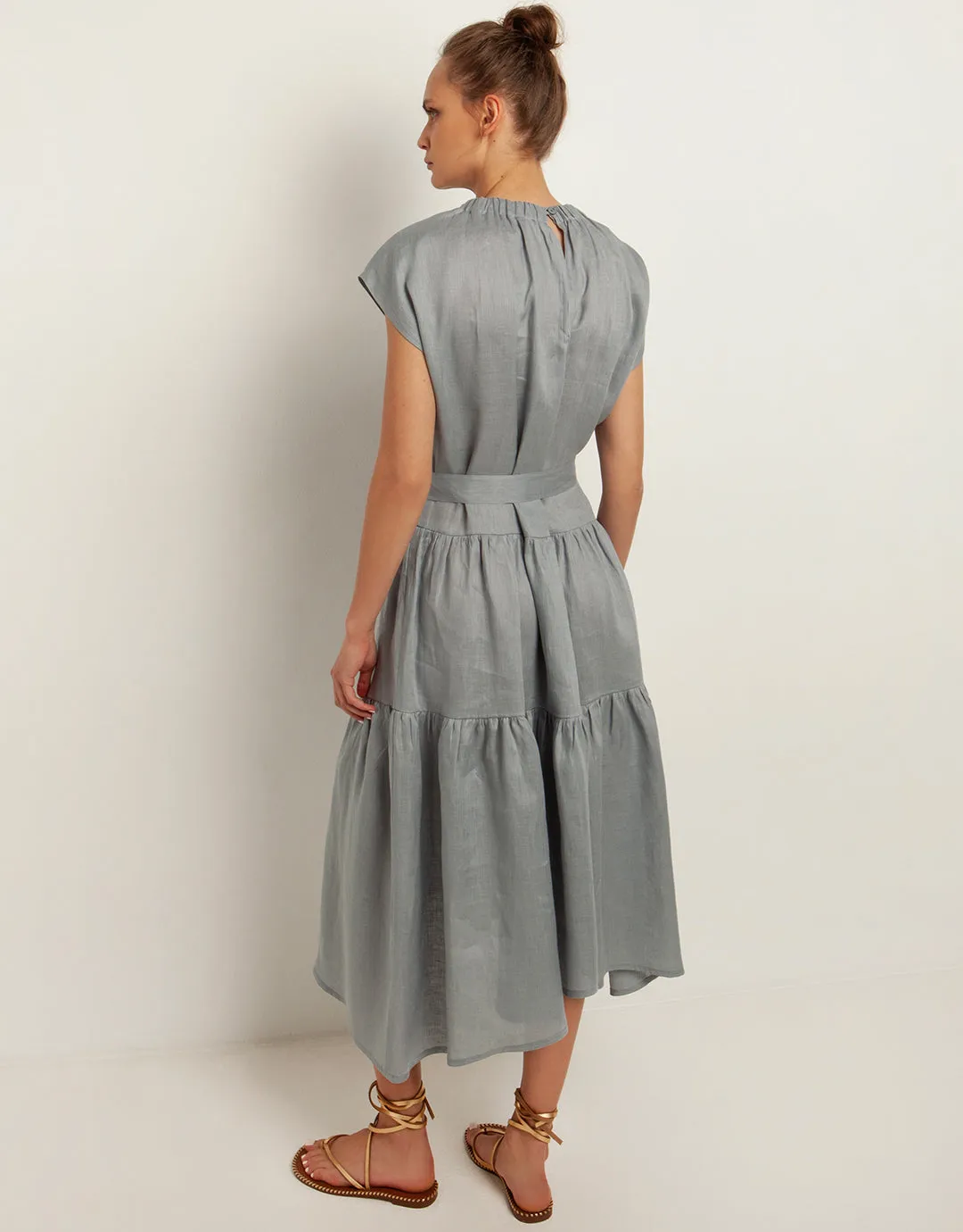 Minimal Midi Dress - Grey