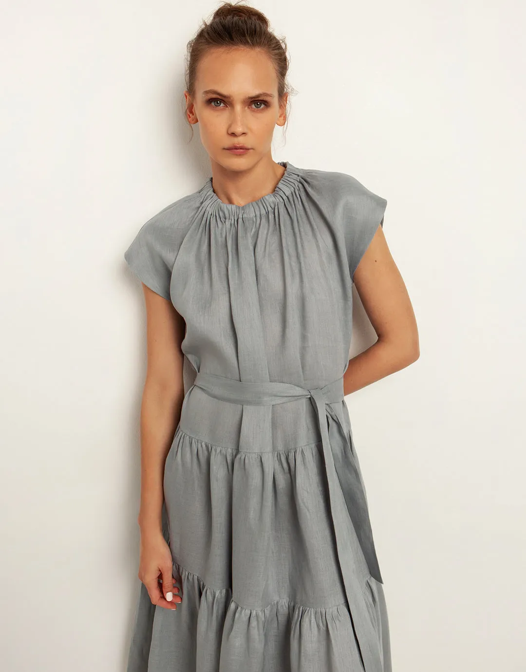 Minimal Midi Dress - Grey