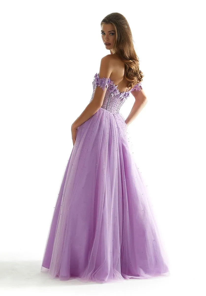 Morilee Off Shoulder A-Line Prom Dress 49075