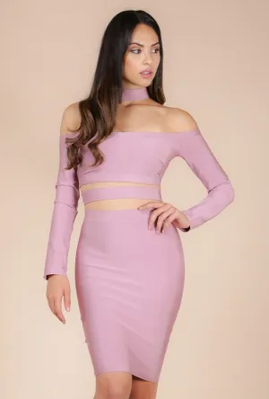 Naughty Grl Sexy Bandage Dress - Blush