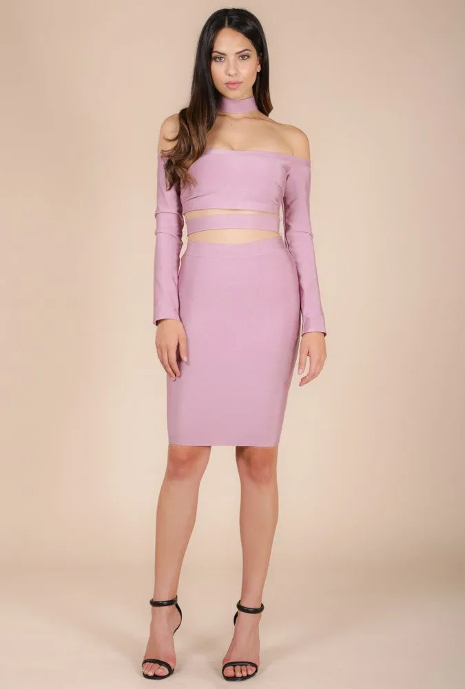 Naughty Grl Sexy Bandage Dress - Blush