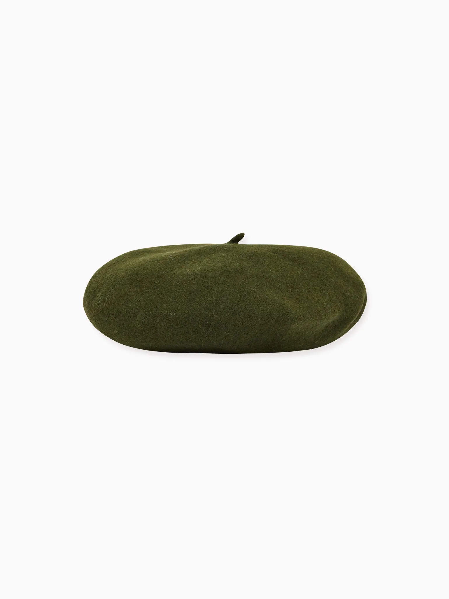 Olive Green Kids Wool Beret