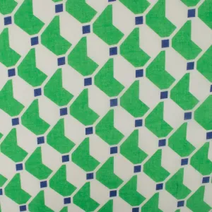 Printed Cotton Voile - KATIA - Geometric - Green