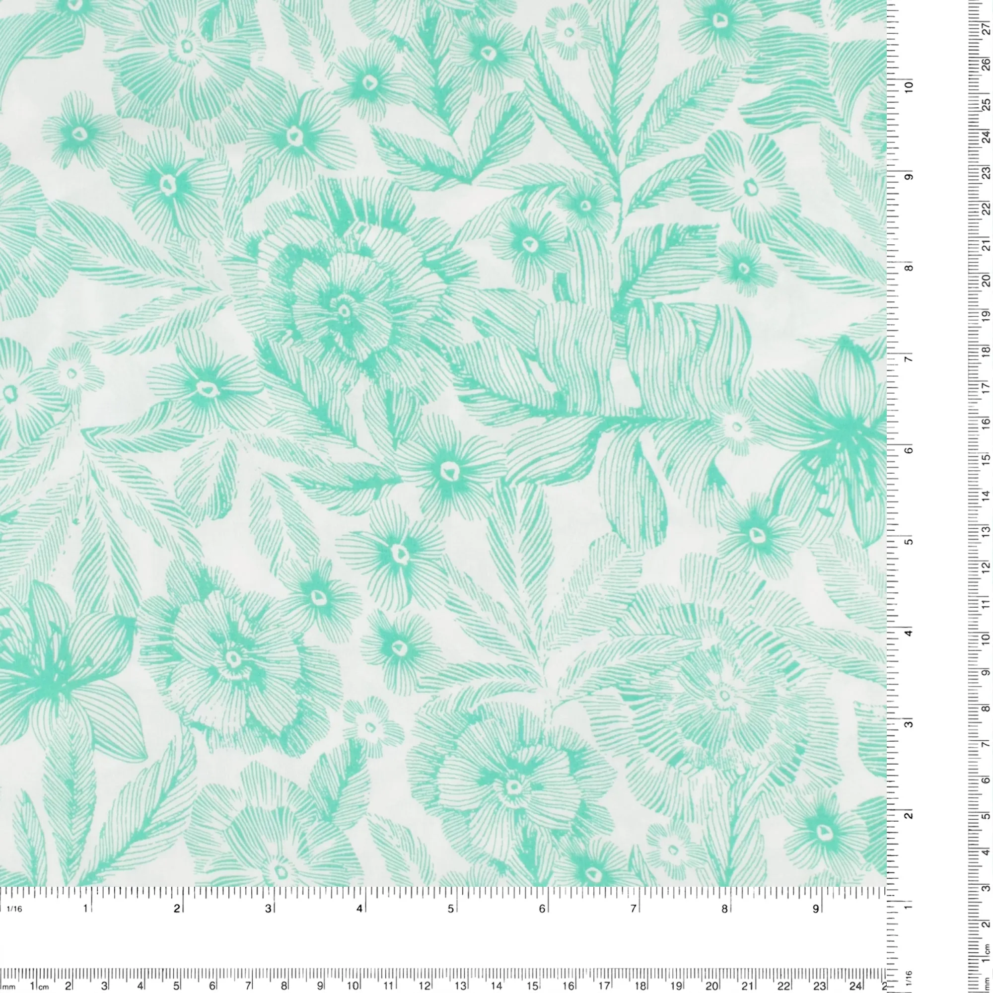 Printed Rayon Poplin - NATASHA - 006 - Aqua