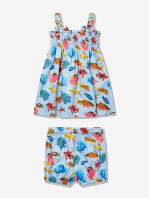 Rachel Riley Girls Tropical Fish Sundress in Multicolour