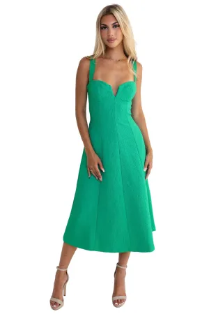 REBECCA VALLANCE Dionne Midi Dress (Golf Green) - RRP $699