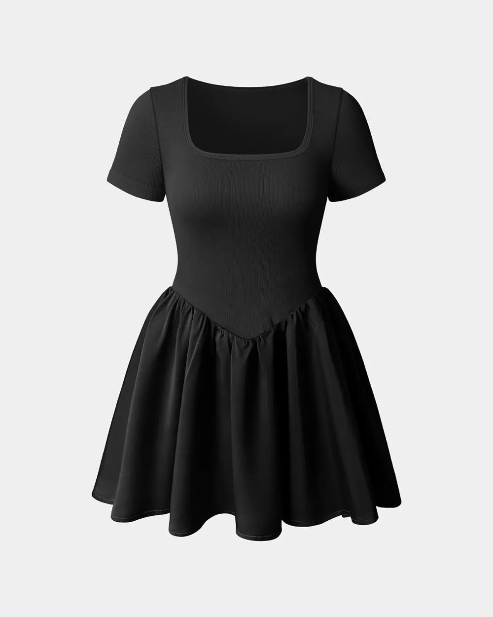 Short Sleeve Drop Waist Dresses