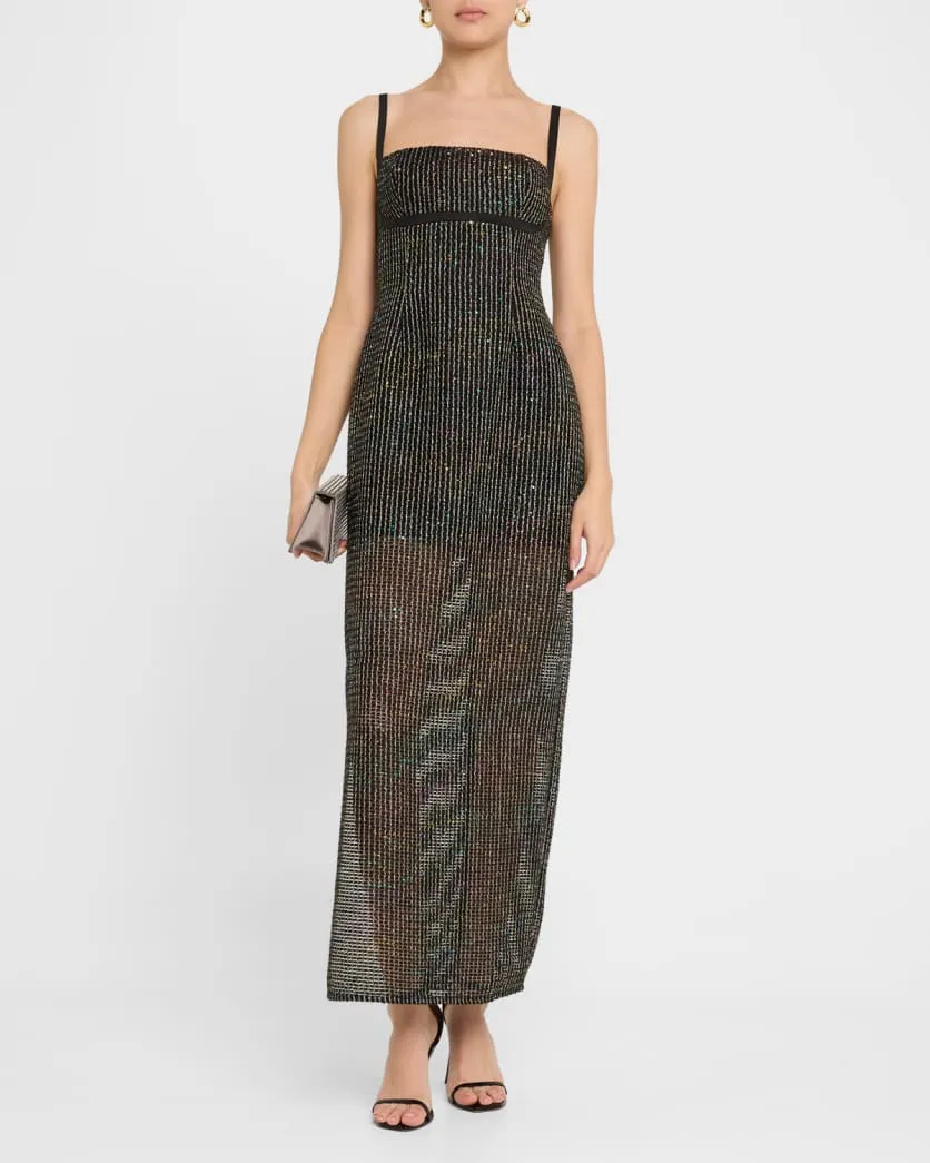 Stella Sequin Mesh Gown