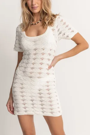 Sunny Knit Mini Dress Cream