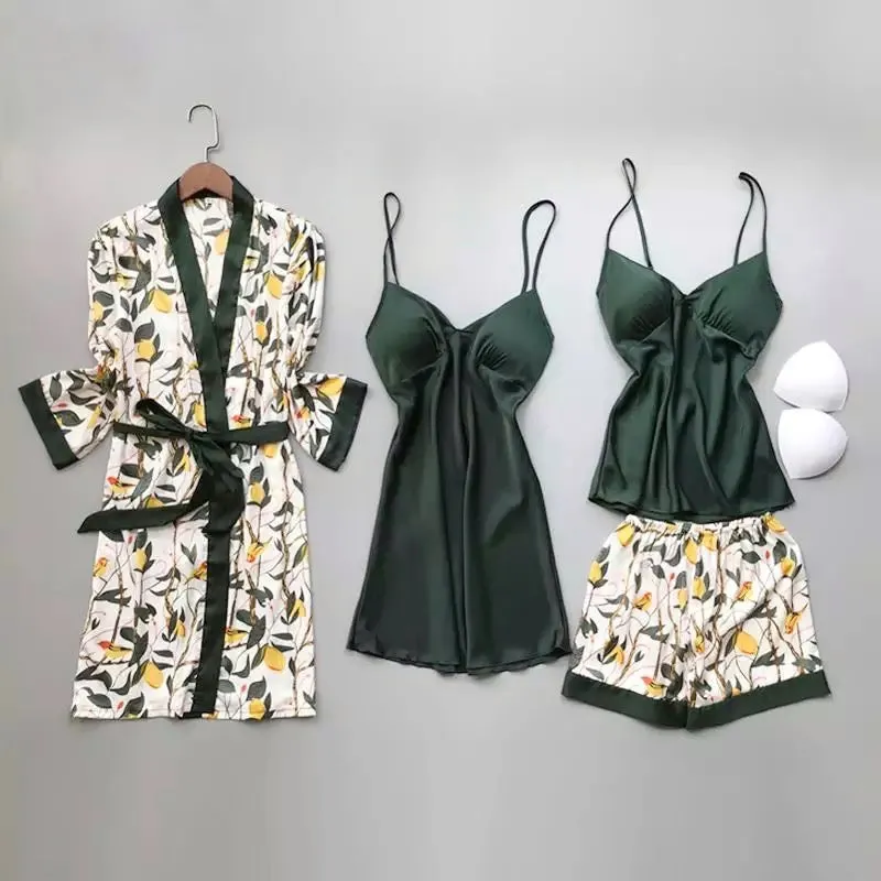 The Luxurious 3 Piece Nightdress Set Women