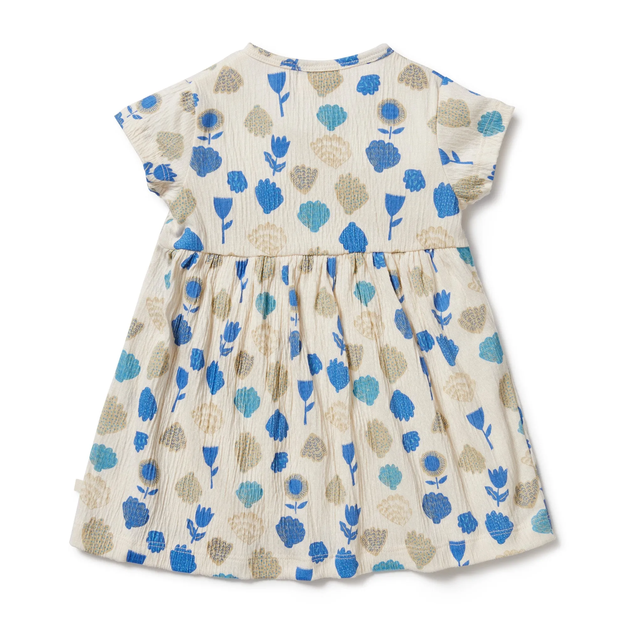 WILSON & FRENCHY OCEAN BREEZE CRINKLE BUTTON DRESS